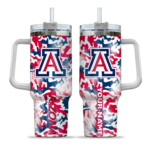 customized arizona wildcats camo mashup red white curved tumbler best selling.webp