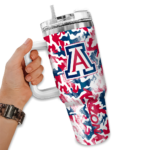 customized arizona wildcats camo mashup red white curved tumbler best selling.webp