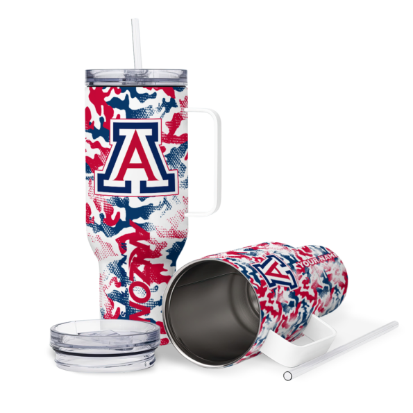 customized arizona wildcats camo mashup red white curved tumbler high quality.webp