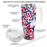 customized arizona wildcats camo mashup red white curved tumbler best selling.webp