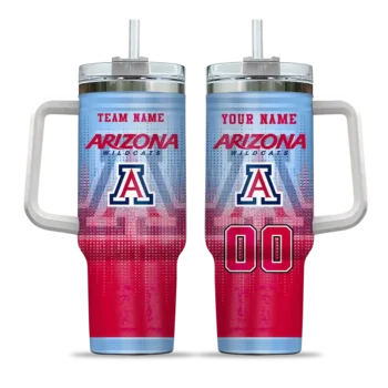 customized arizona wildcats gradient dots red curved tumbler best selling.webp