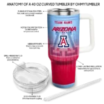 customized arizona wildcats gradient dots red curved tumbler best selling.webp