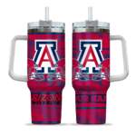 customized arizona wildcats honey streaks red curved tumbler best selling.webp