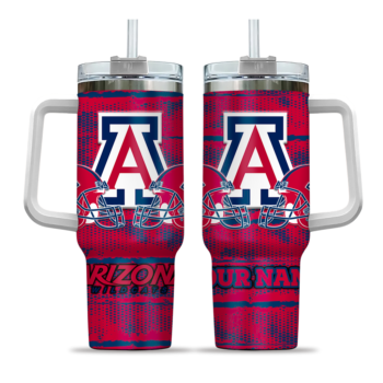 customized arizona wildcats honey streaks red curved tumbler best selling.webp