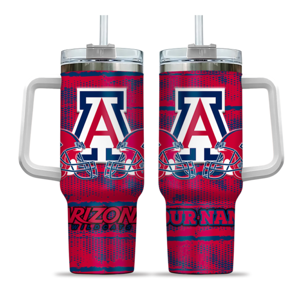 customized arizona wildcats honey streaks red curved tumbler best selling.webp