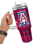 customized arizona wildcats honey streaks red curved tumbler best selling.webp