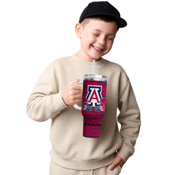 customized arizona wildcats honey streaks red curved tumbler latest model.webp