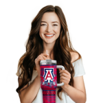 customized arizona wildcats honey streaks red curved tumbler best selling.webp