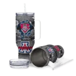 customized arizona wildcats superman shield red gray curved tumbler best selling.webp