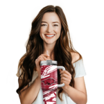 customized arkansas razorbacks abstract paths red curved tumbler best selling.webp