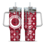 customized arkansas razorbacks bullseye drips red curved tumbler best selling.webp