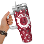 customized arkansas razorbacks bullseye drips red curved tumbler best selling.webp