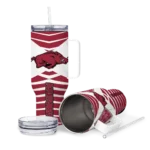 customized arkansas razorbacks chevron layers red curved tumbler best selling.webp