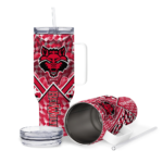 customized arkansas state red wolves chevron angle scarlet curved tumbler best selling.webp