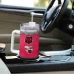 customized arkansas state red wolves heart helmet motif scarlet curved tumbler best selling.webp