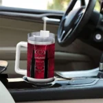 customized arkansas state red wolves hexagon armor scarlet curved tumbler best selling.webp