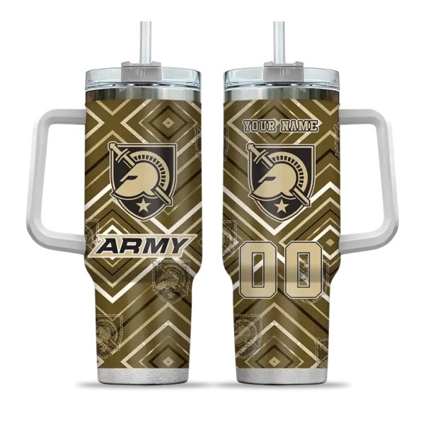 customized army black knights bold diamonds gold curved tumbler best selling.webp