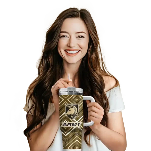 customized army black knights bold diamonds gold curved tumbler premium grade.webp