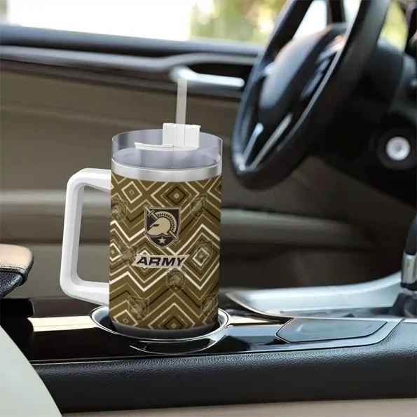 customized army black knights bold diamonds gold curved tumbler trendy.webp