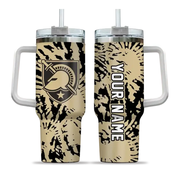 customized army black knights burst swirl gold curved tumbler best selling.webp