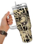 customized army black knights burst swirl gold curved tumbler best selling.webp