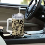 customized army black knights burst swirl gold curved tumbler best selling.webp