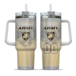 customized army black knights gradient dots gold curved tumbler best selling.webp