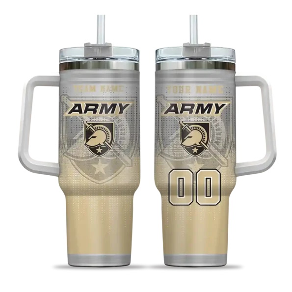 customized army black knights gradient dots gold curved tumbler best selling.webp