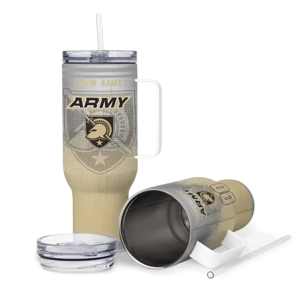 customized army black knights gradient dots gold curved tumbler high quality.webp