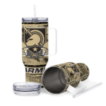 customized army black knights honey streaks gold curved tumbler best selling.webp