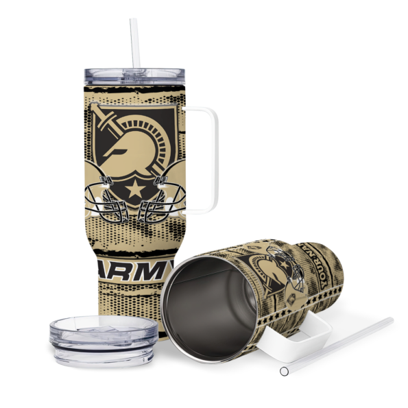 customized army black knights honey streaks gold curved tumbler high quality.webp