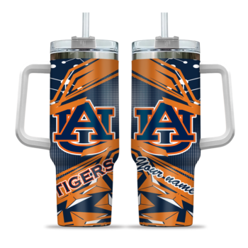 customized auburn tigers abstract paths navy blue curved tumbler best selling.webp