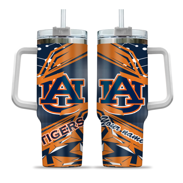 customized auburn tigers abstract paths navy blue curved tumbler best selling.webp