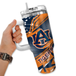 customized auburn tigers abstract paths navy blue curved tumbler best selling.webp