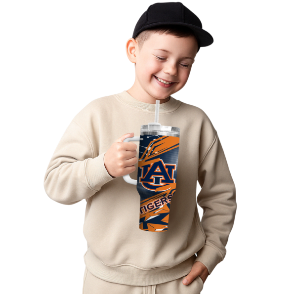 customized auburn tigers abstract paths navy blue curved tumbler latest model.webp