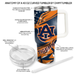 customized auburn tigers abstract paths navy blue curved tumbler best selling.webp