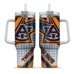 customized auburn tigers arrow burst navy blue curved tumbler best selling.webp
