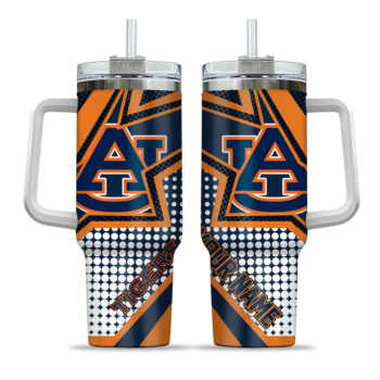customized auburn tigers arrow burst navy blue curved tumbler best selling.webp