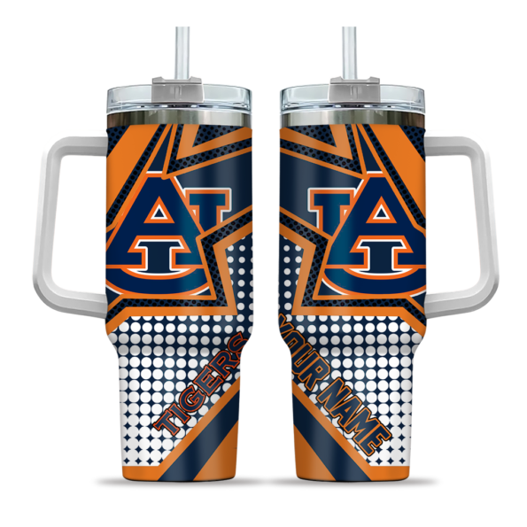 customized auburn tigers arrow burst navy blue curved tumbler best selling.webp