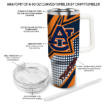 customized auburn tigers arrow burst navy blue curved tumbler best selling.webp