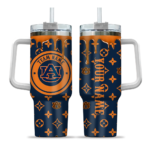 customized auburn tigers bullseye drips navy blue curved tumbler best selling.webp