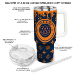 customized auburn tigers bullseye drips navy blue curved tumbler best selling.webp