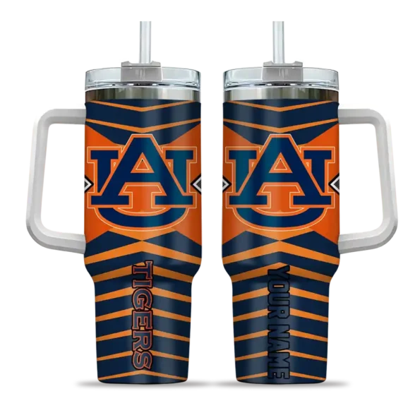 customized auburn tigers chevron layers navy blue curved tumbler best selling.webp