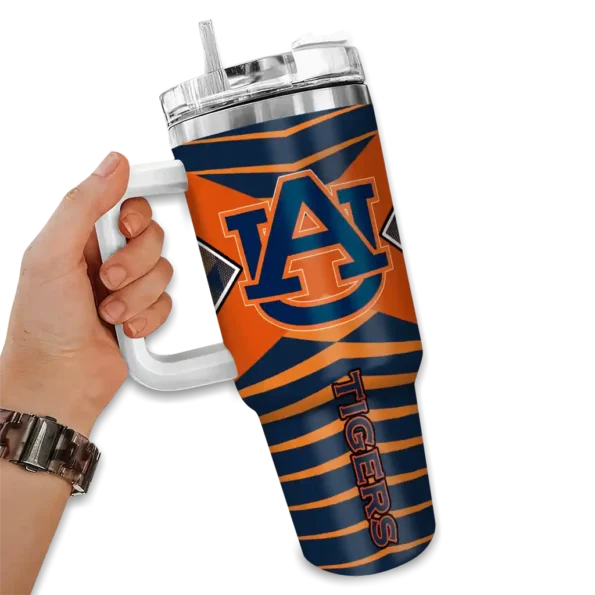customized auburn tigers chevron layers navy blue curved tumbler fashion forward.webp