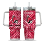 customized ball state cardinals bold diamonds red curved tumbler best selling.webp