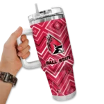customized ball state cardinals bold diamonds red curved tumbler best selling.webp