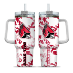 customized ball state cardinals camo mashup red white curved tumbler best selling.webp