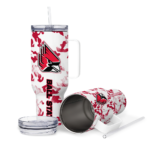 customized ball state cardinals camo mashup red white curved tumbler best selling.webp