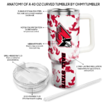 customized ball state cardinals camo mashup red white curved tumbler best selling.webp