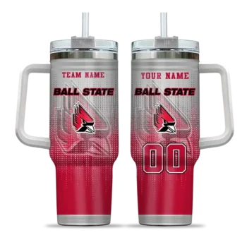 customized ball state cardinals gradient dots red curved tumbler best selling.webp